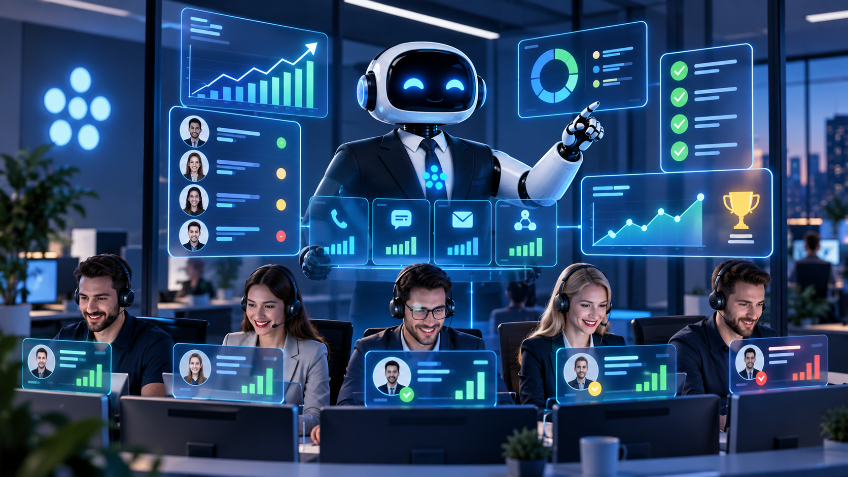 Иллюстрация к статье: AI Head of Sales — как нейросеть контролирует отдел продаж