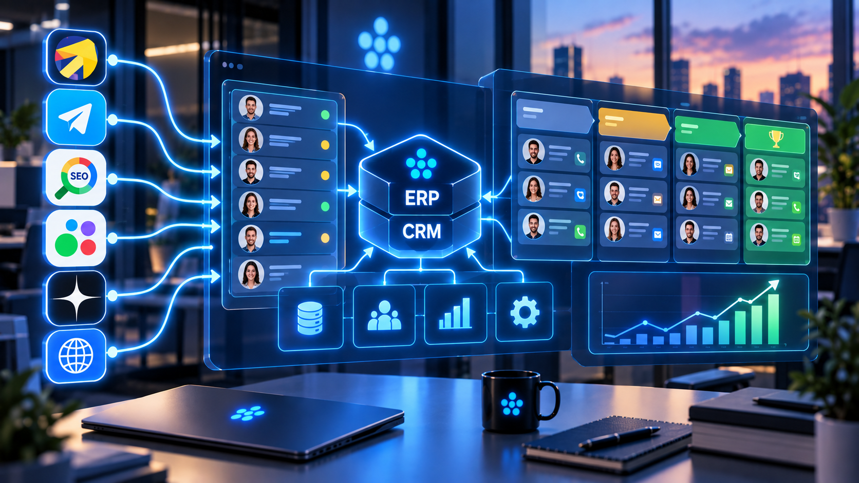 Иллюстрация к статье: CRM внутри ERP — зачем бизнесу единая система управления лидами